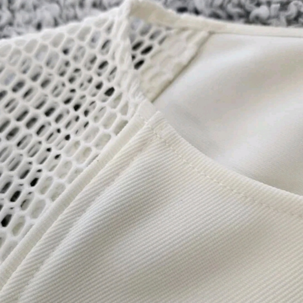 Zac Posen Off White Mini Dress US 2 XS Short Sleeve Graduation Prom Bachelorette - Picture 7 of 15
